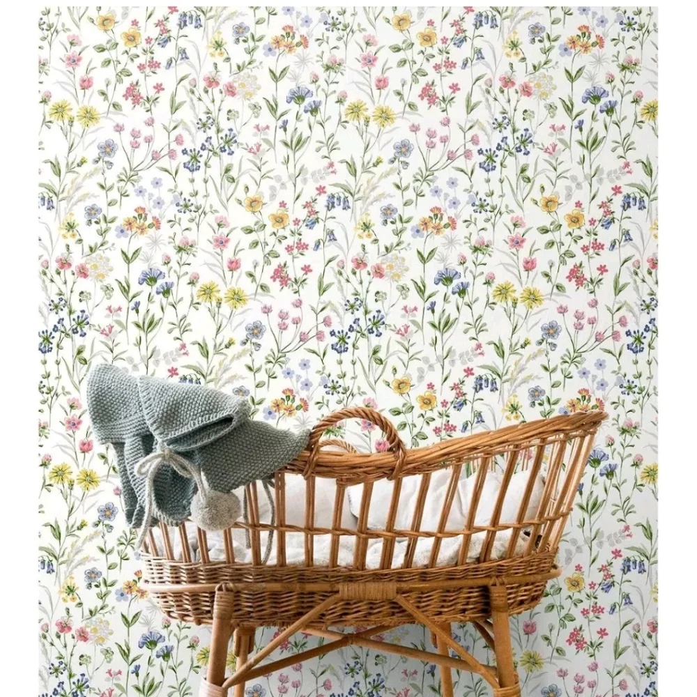 NextWall Wildflowers Peel and Stick Wallpaper: Removable Vinyl,